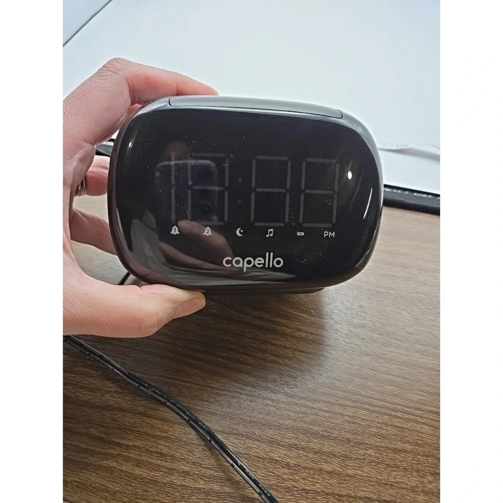 Capello Alarm Clock with AM/FM Radio Digital Black, No Box Radio &‎ Clock works